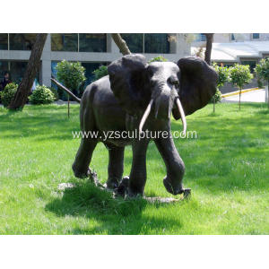 Bronze Life Size Elephant Sculpture For Sale